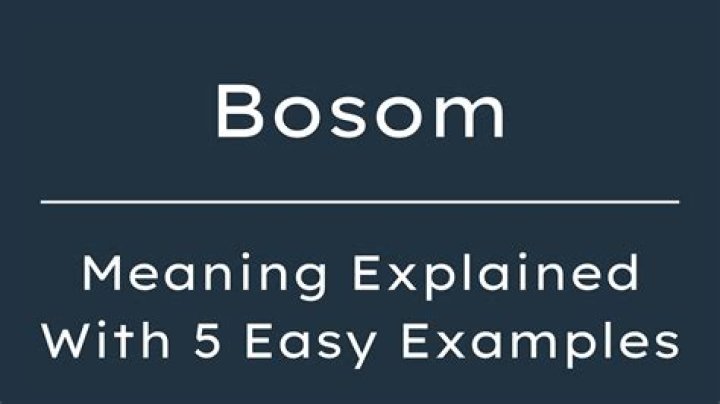 What does the word bosoms mean?